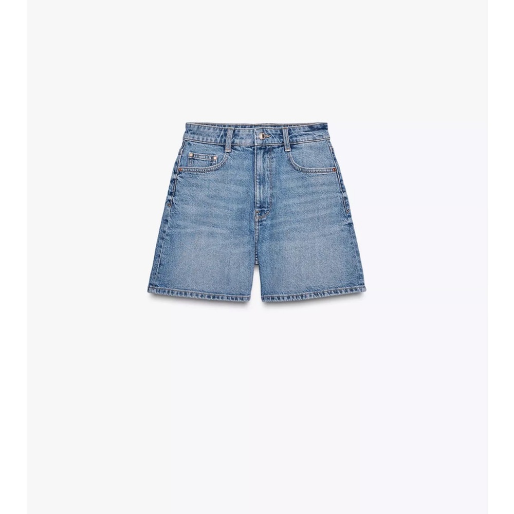 Zara Blue Denim Women Shorts